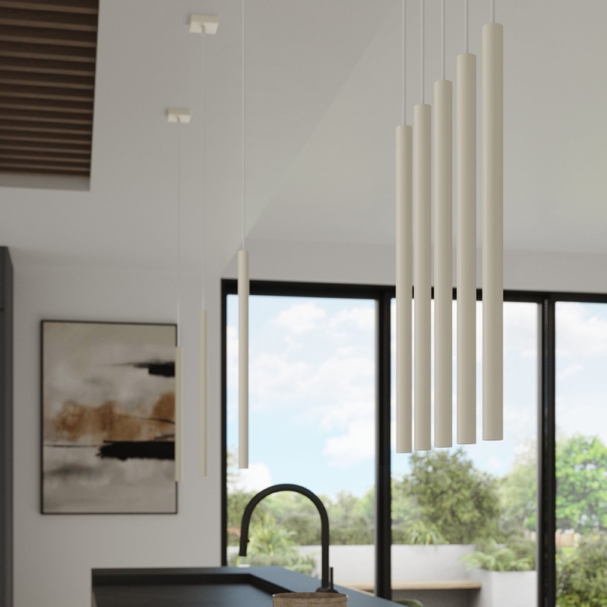 Suspension Acier Beige G9 3 Pastelo beige, EDEN