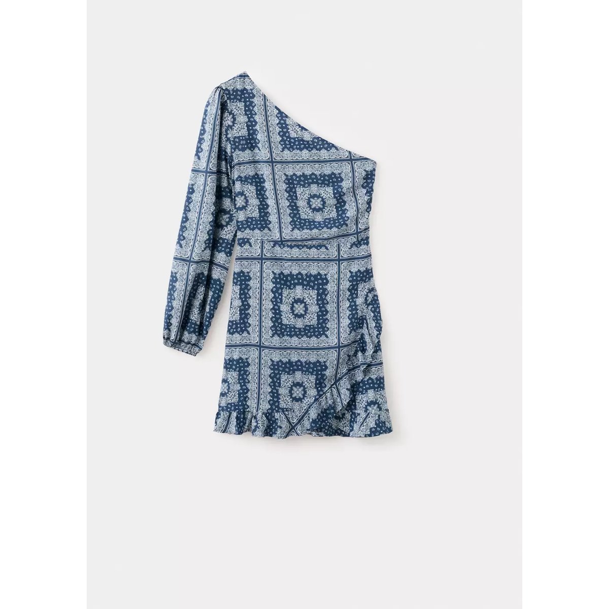 Robe imprimée cut-out bleu marine, MANGO TEEN