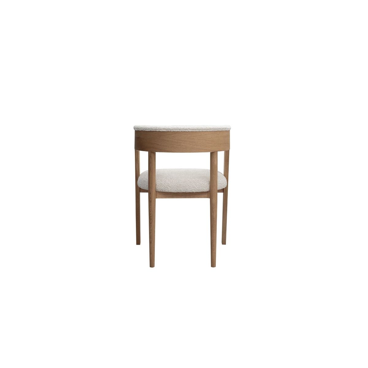 Lot de 2 chaises tissu bouclette, BASTIDE marron clair, BOBOCHIC