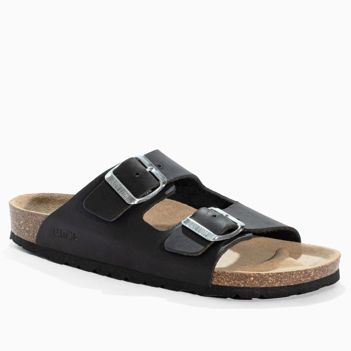 Sandales en cuir ATLAS noir, BAYTON