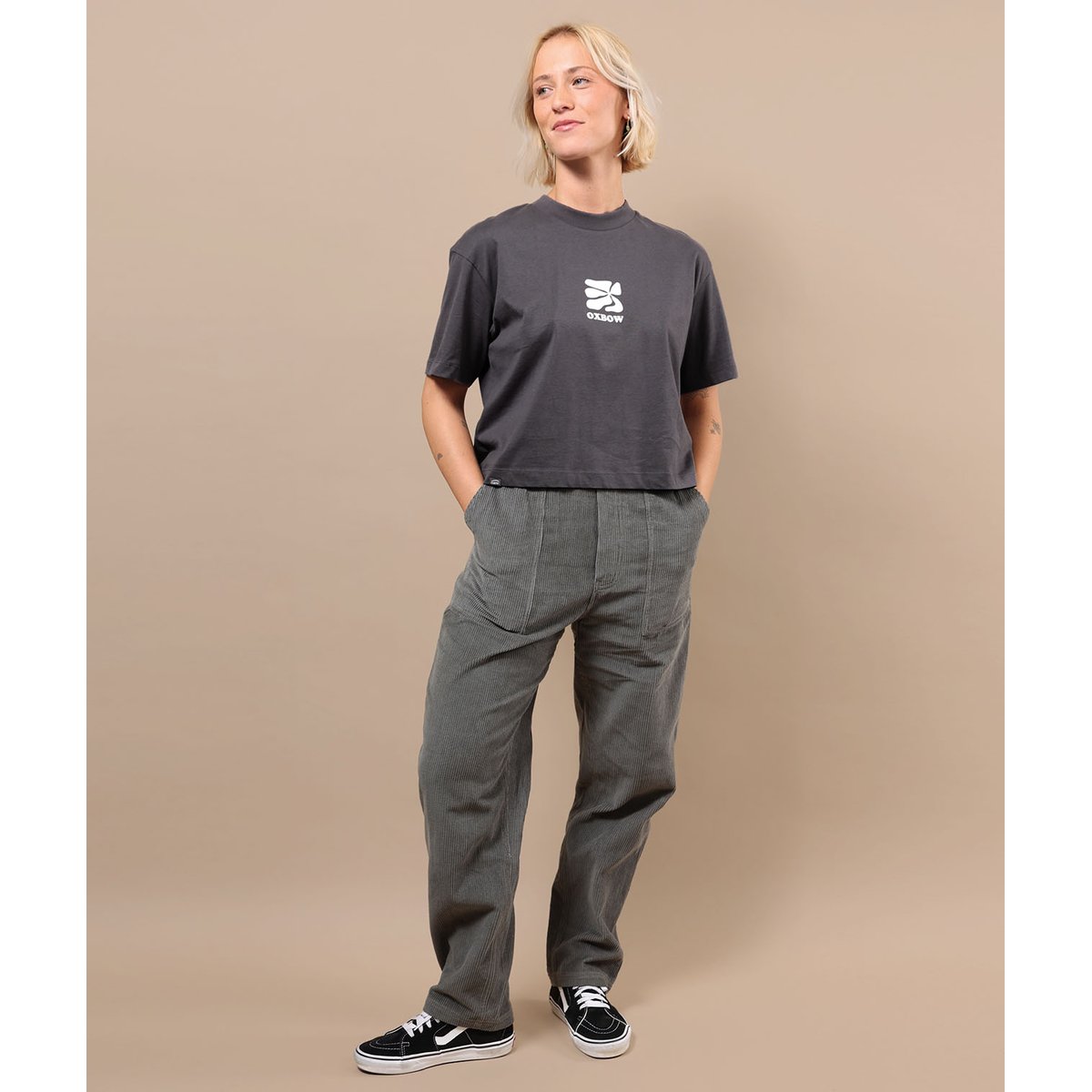 Tee-shirt manches courtes RETROFLO caviar, OXBOW