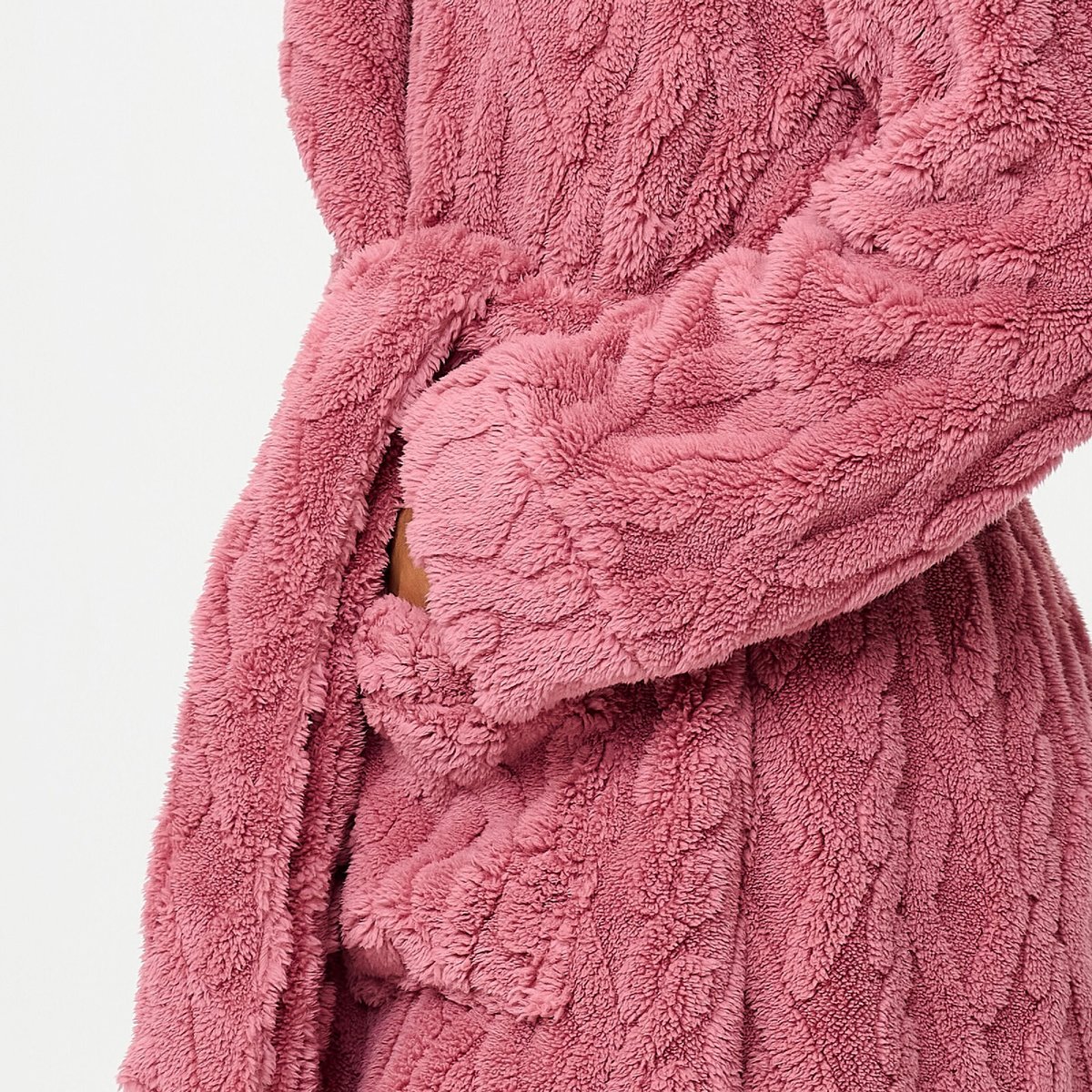Robe en fleece dusty rose, LINGADORE