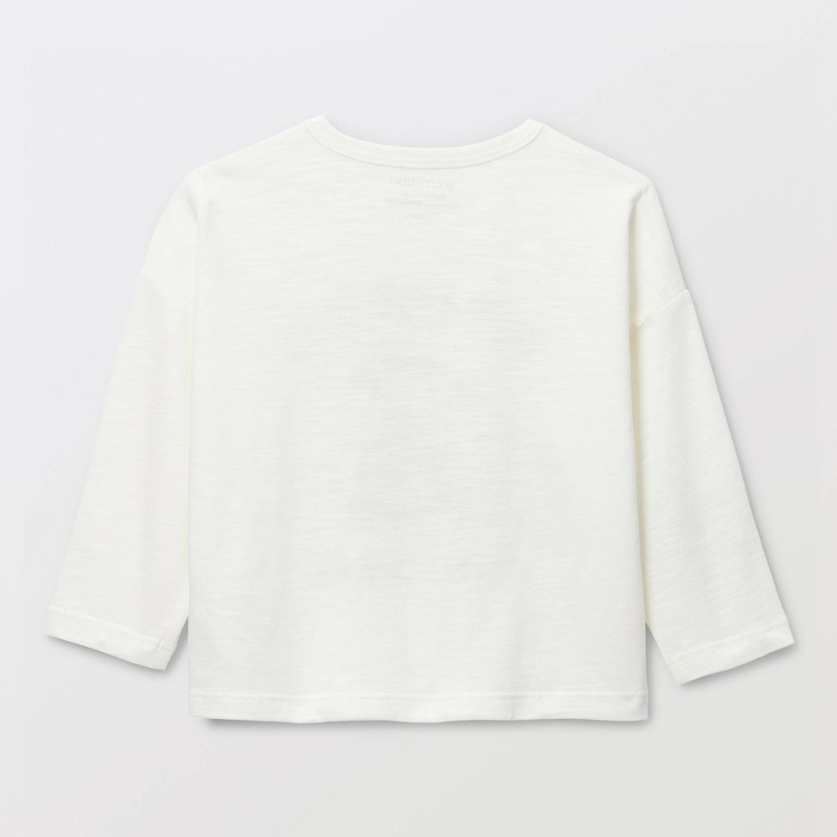 T-shirt manches courtes imprimé en coton BIO GOTS naturel, BOUT'CHOU