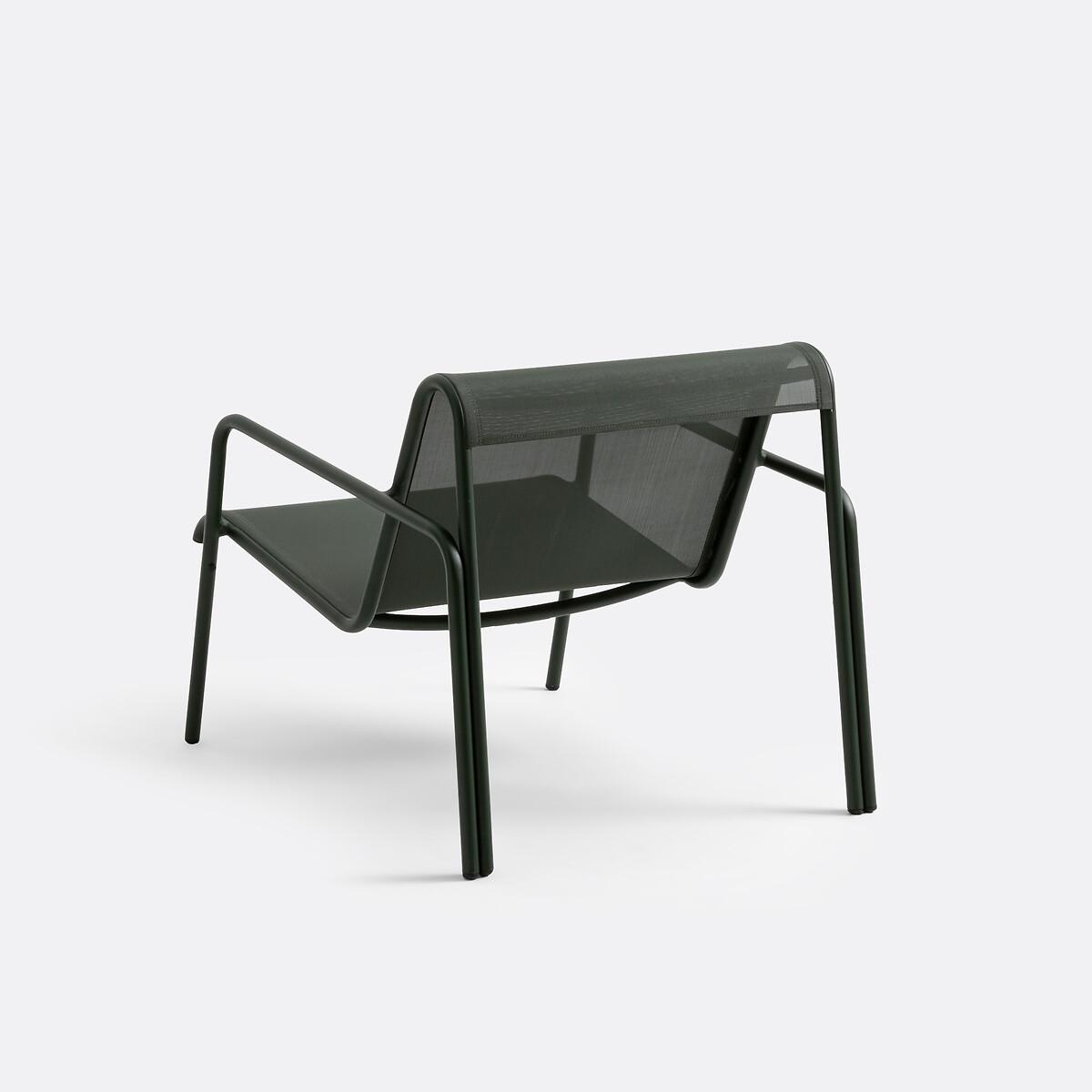 Fauteuil bas de jardin aluminium et textilène Lysa vert foncé, LA REDOUTE INTERIEURS