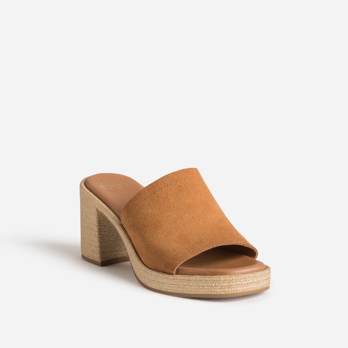 Sandale À Talon en cuir KAIMA camel, ERAM