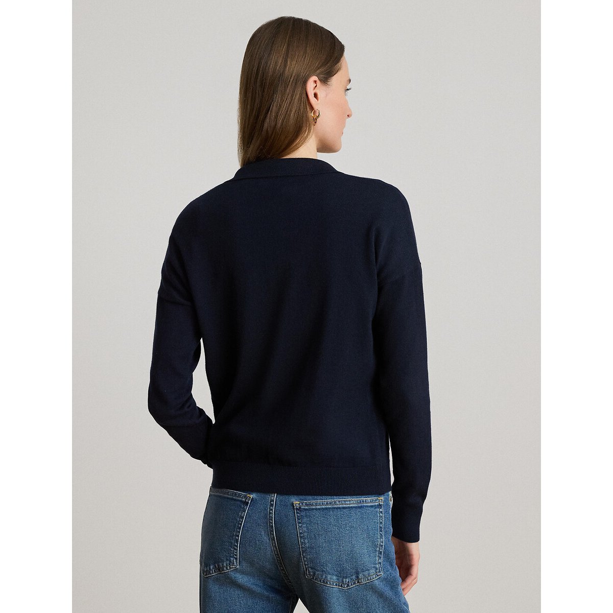 Pull à col polo marine, LAUREN RALPH LAUREN