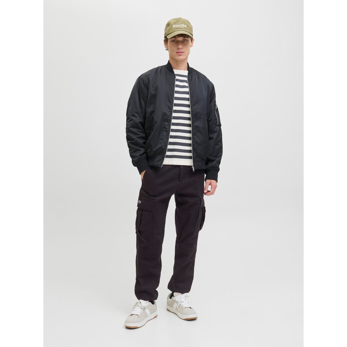Pantalon Cargo black 1, JACK & JONES