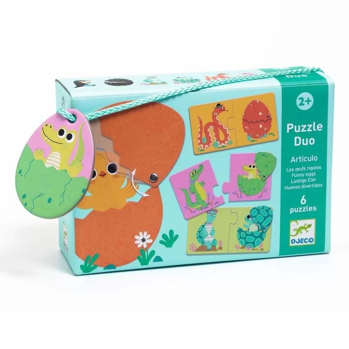 Puzzle Duo Articulo Les œufs rigolos multicolore, DJECO