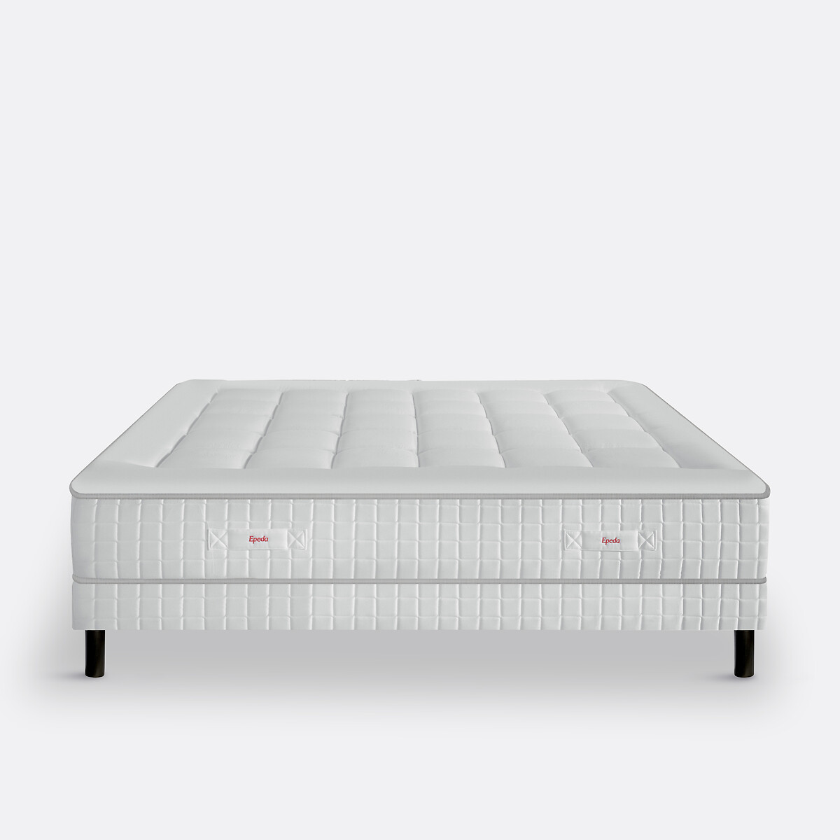 Ensemble matelas ressorts le Suprême + sommier ecru, EPEDA