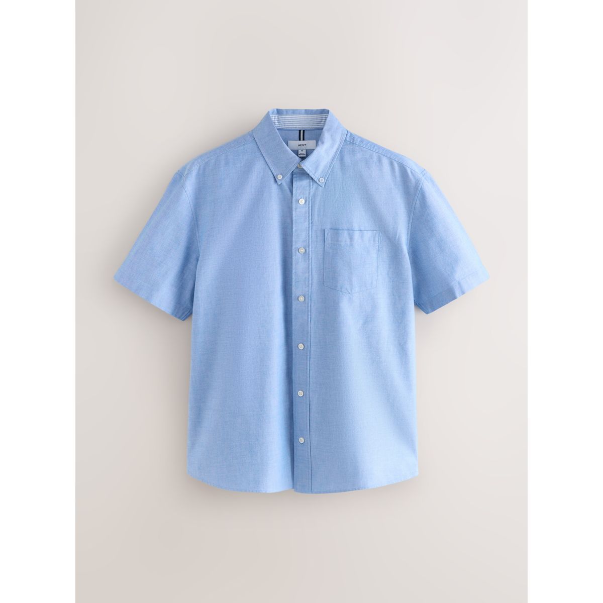 Chemise oxford à manches courtes bleu clair, NEXT