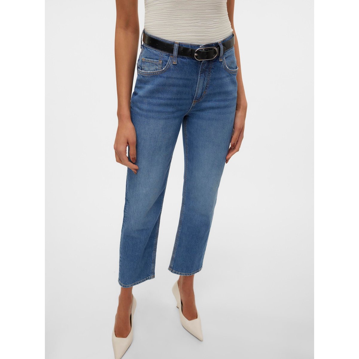 Jean Coupe Droite medium blue denim, VERO MODA