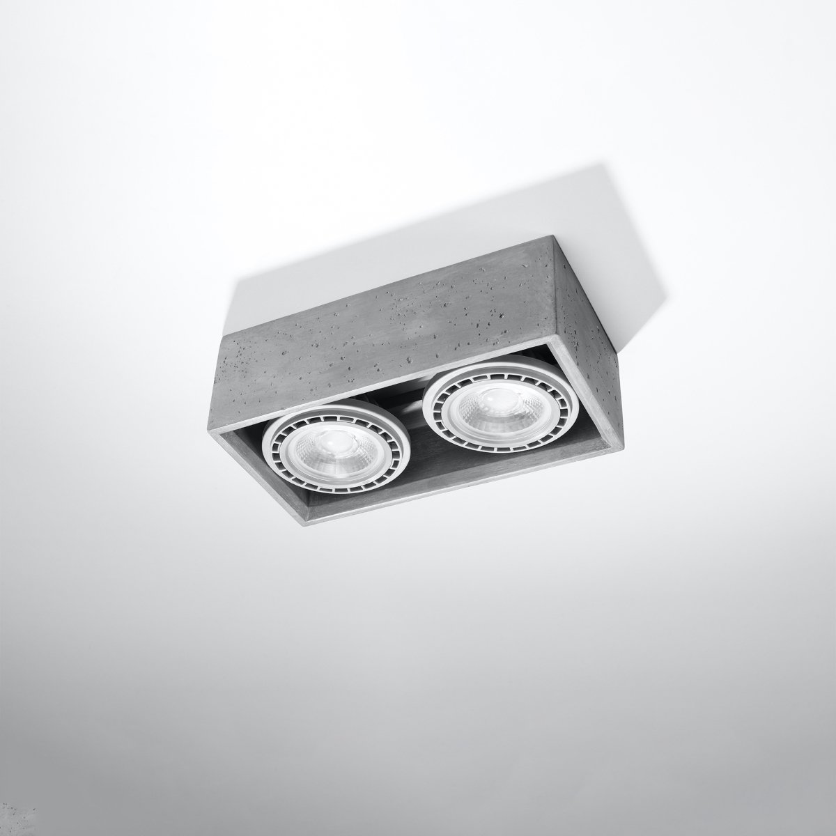 Plafonnier Béton Gris GU10/ES111 2 Quatro gris, EDEN