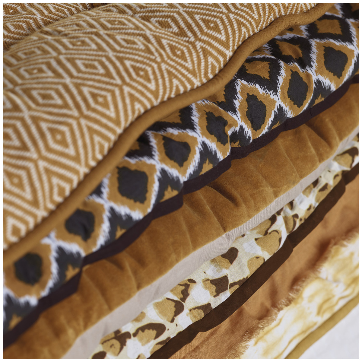 Futon en coton safran, BLANC D’IVOIRE