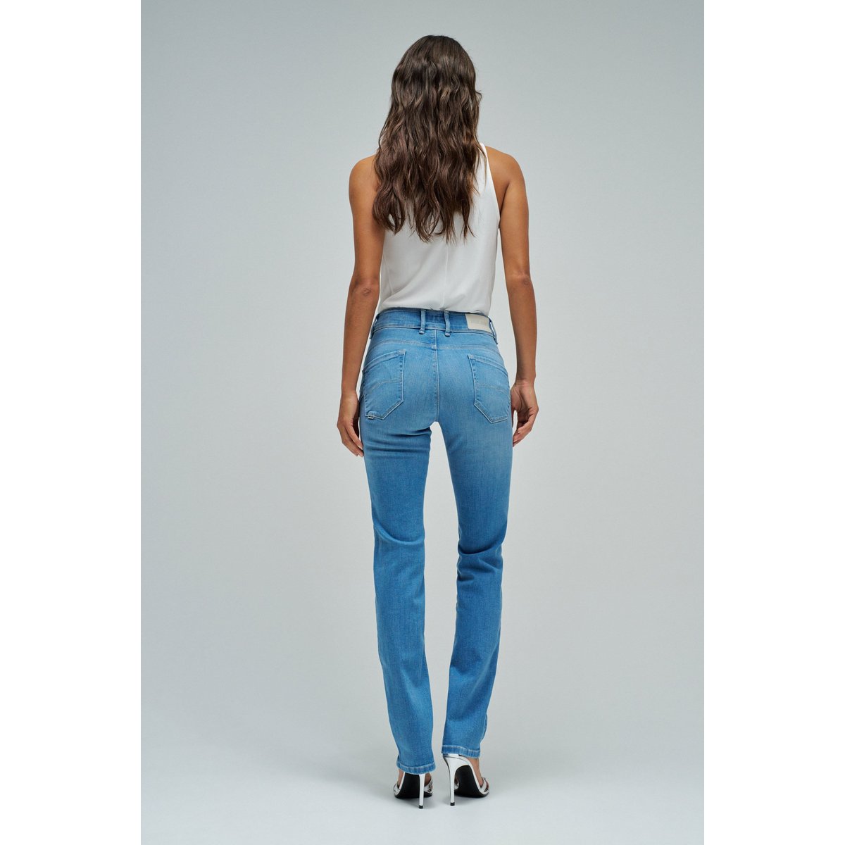 JEAN SECRET PUSH IN SLIM bleu turquoise, SALSA JEANS