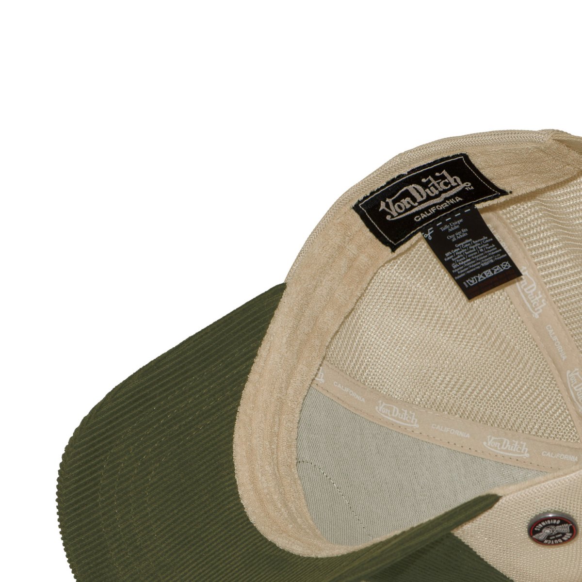 Casquette trucker LOFb vert sapin/beige, VON DUTCH