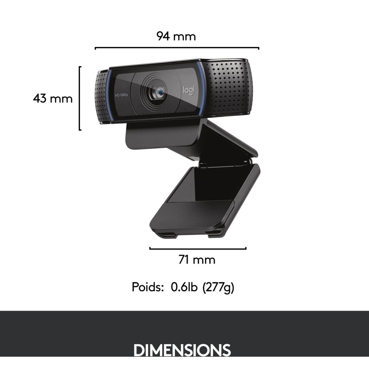 Webcam C920 Pro couleur unique, LOGITECH