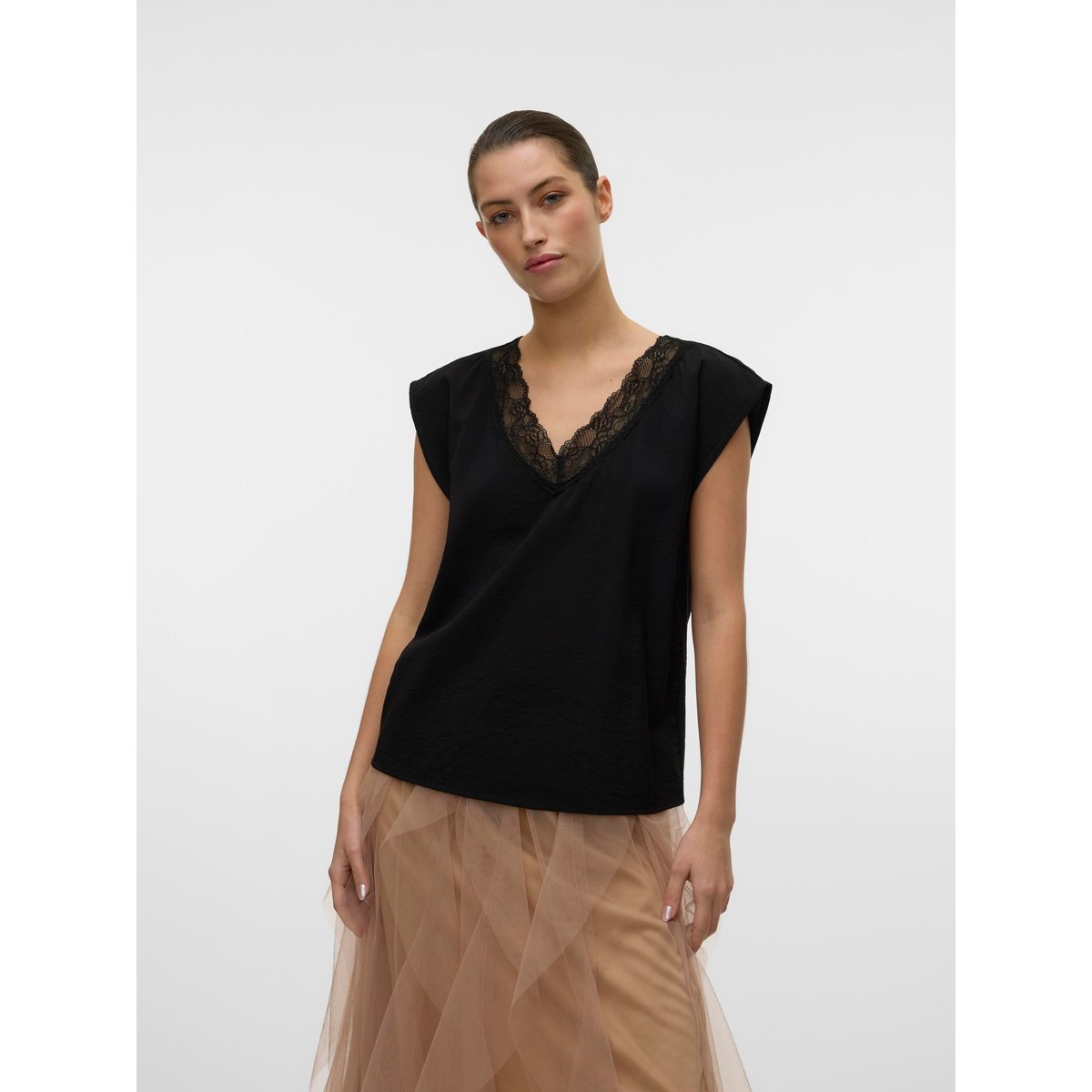 Top noire - black, VERO MODA