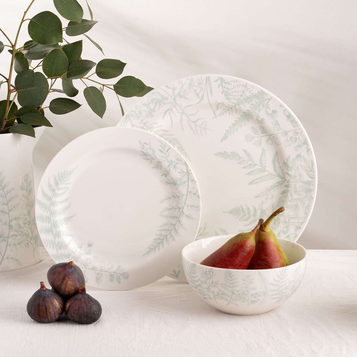 12-Piece Signature Botanical Dinner Set green, MARY BERRY