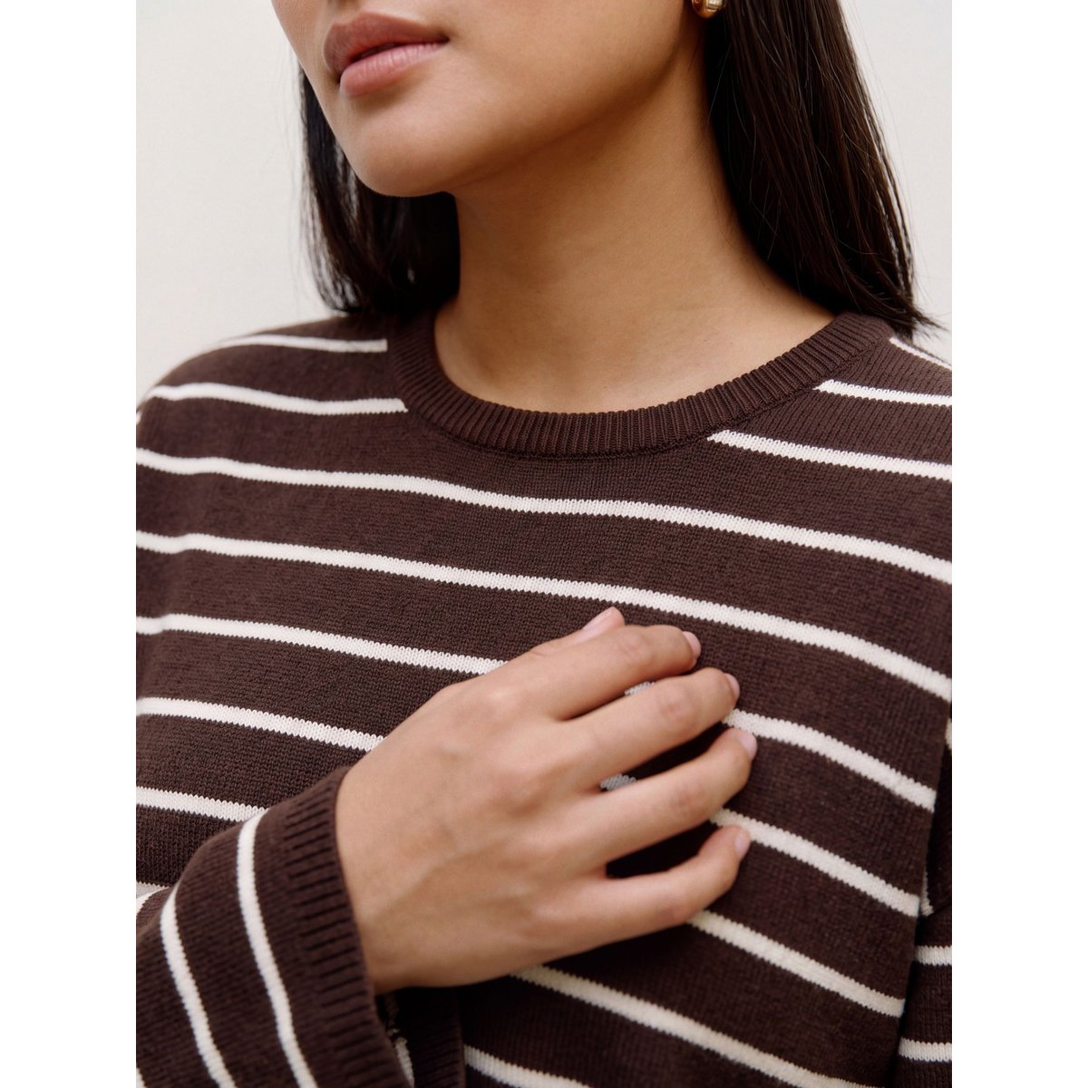 Pull En Maille marron - hot fudge 1, MAMA LICIOUS