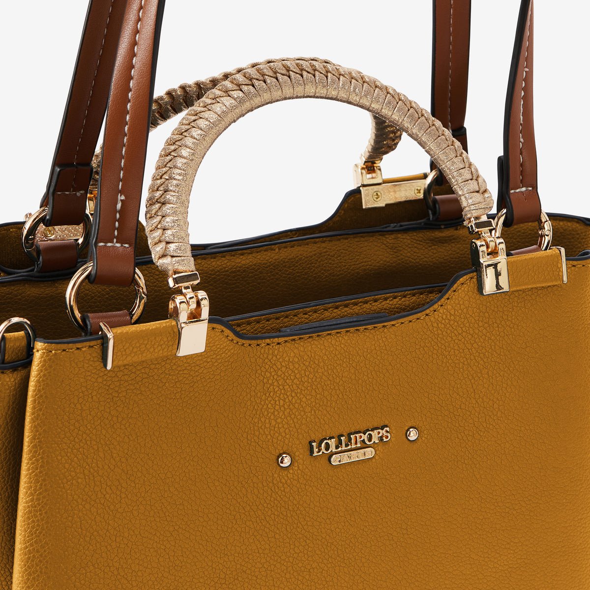 Sac shopper  Ronnie doré,moutarde, LOLLIPOPS