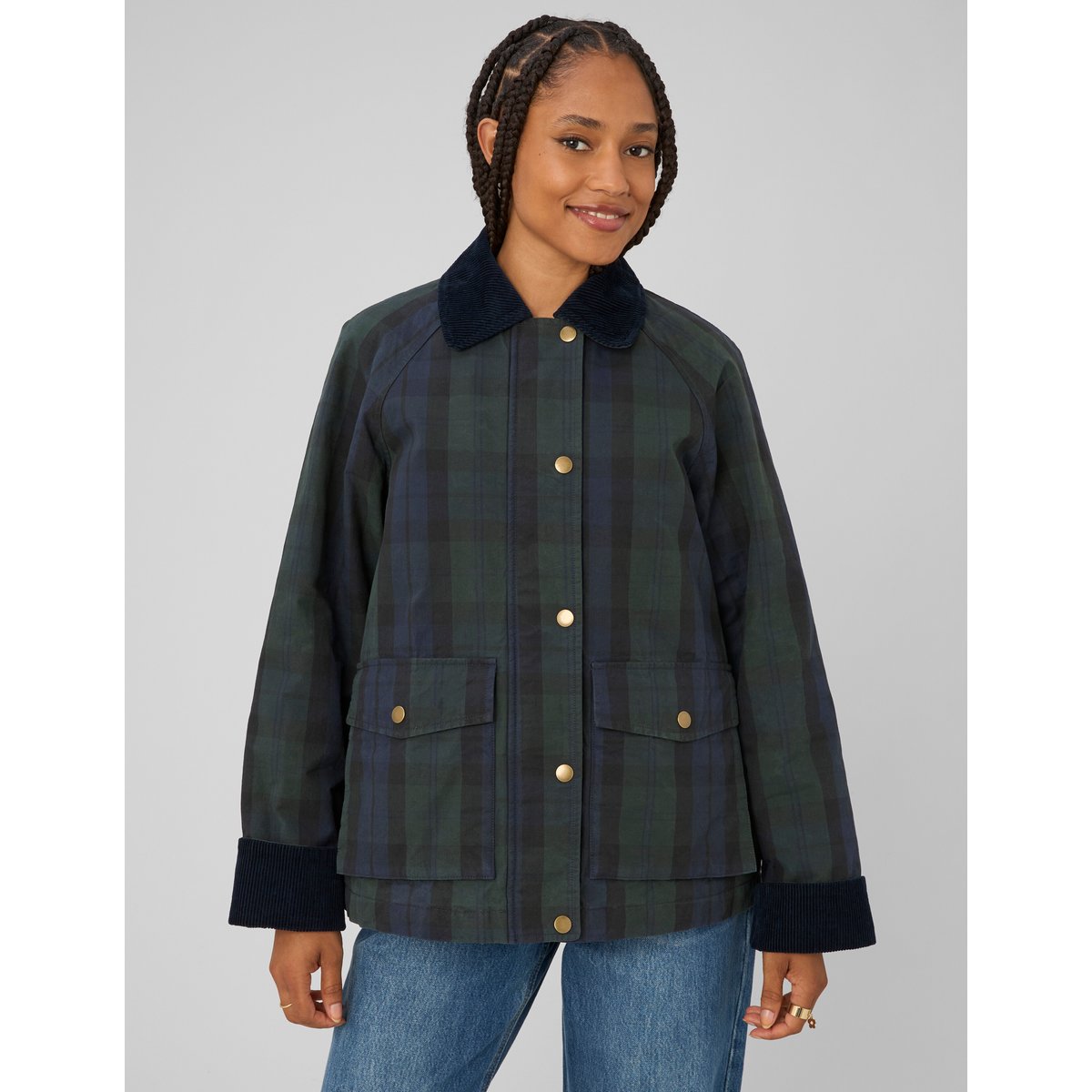 Veste à carreaux bleu foncé, BZB