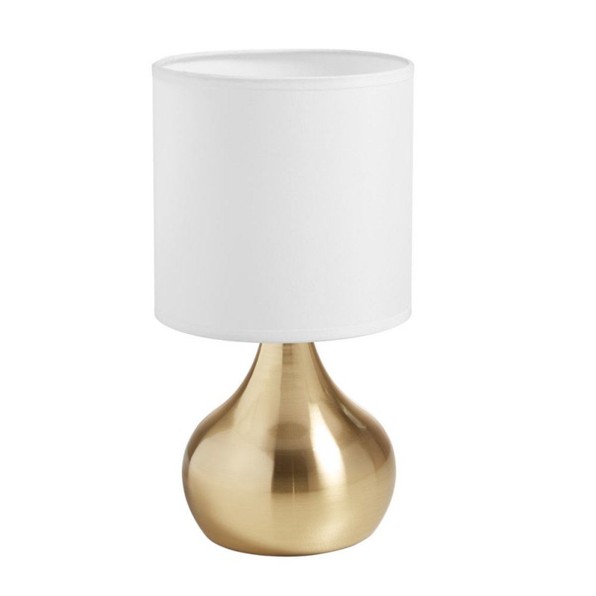 2 Lampes De Chevet Tactile Ida doré Abat-jour Blanc doré, MILLUMINE