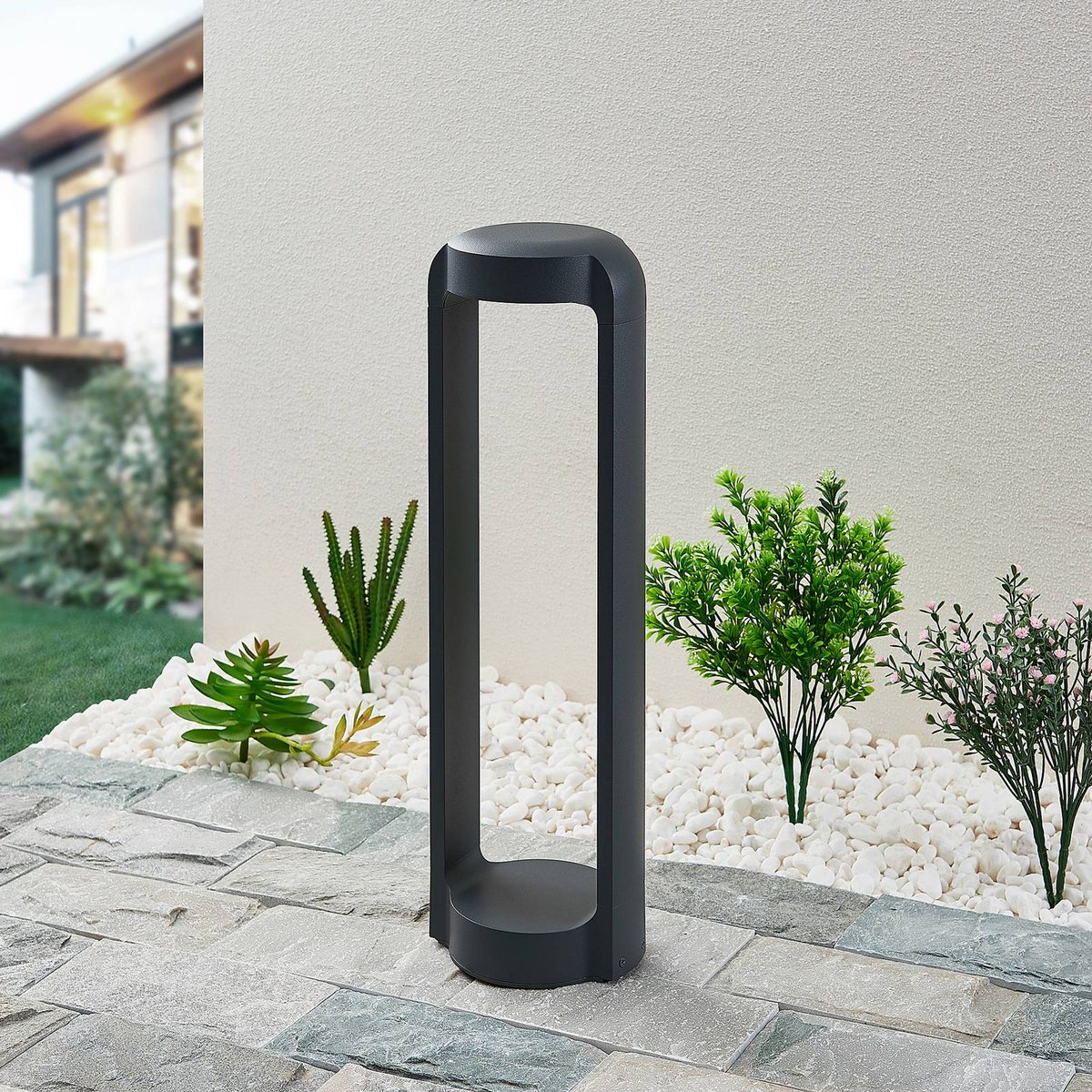 Luminaire extérieur en aluminium moderneLED anthracite, LUCANDE