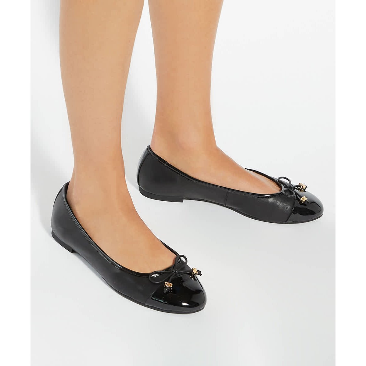 Ballerines à breloque coupe large - Wide Fit HALLO black-plain leather, DUNE LONDON