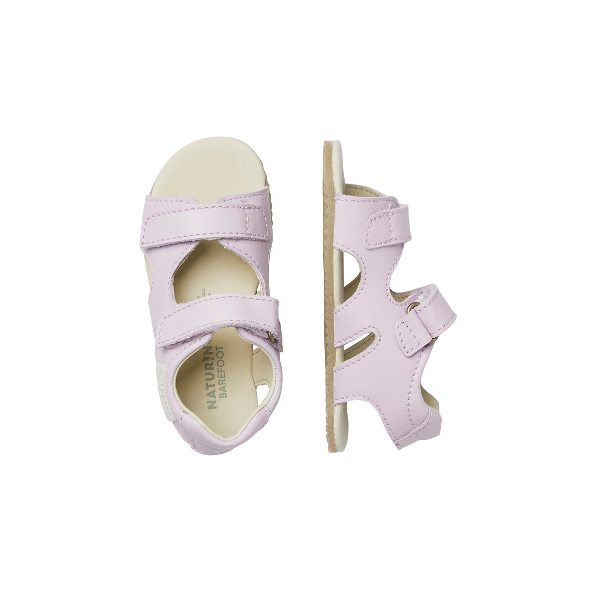 Sandales barefoot en cuir BAREFOOT SKY rose, NATURINO