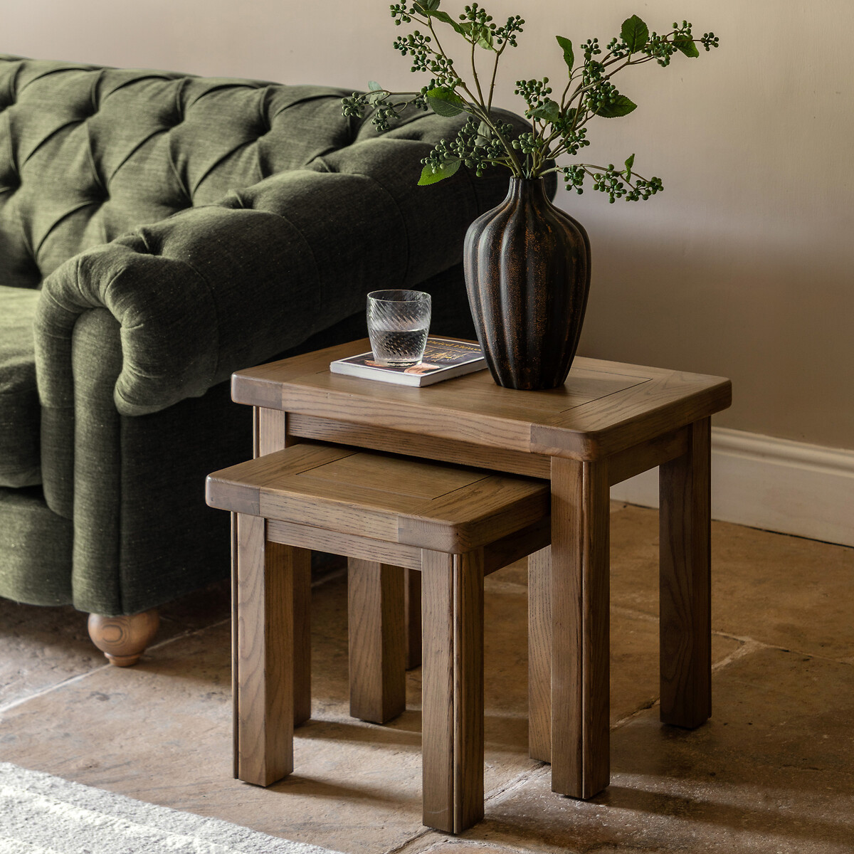 Toledo Oak Nesting Side Tables (Set of 2) natural oak, SO'HOME