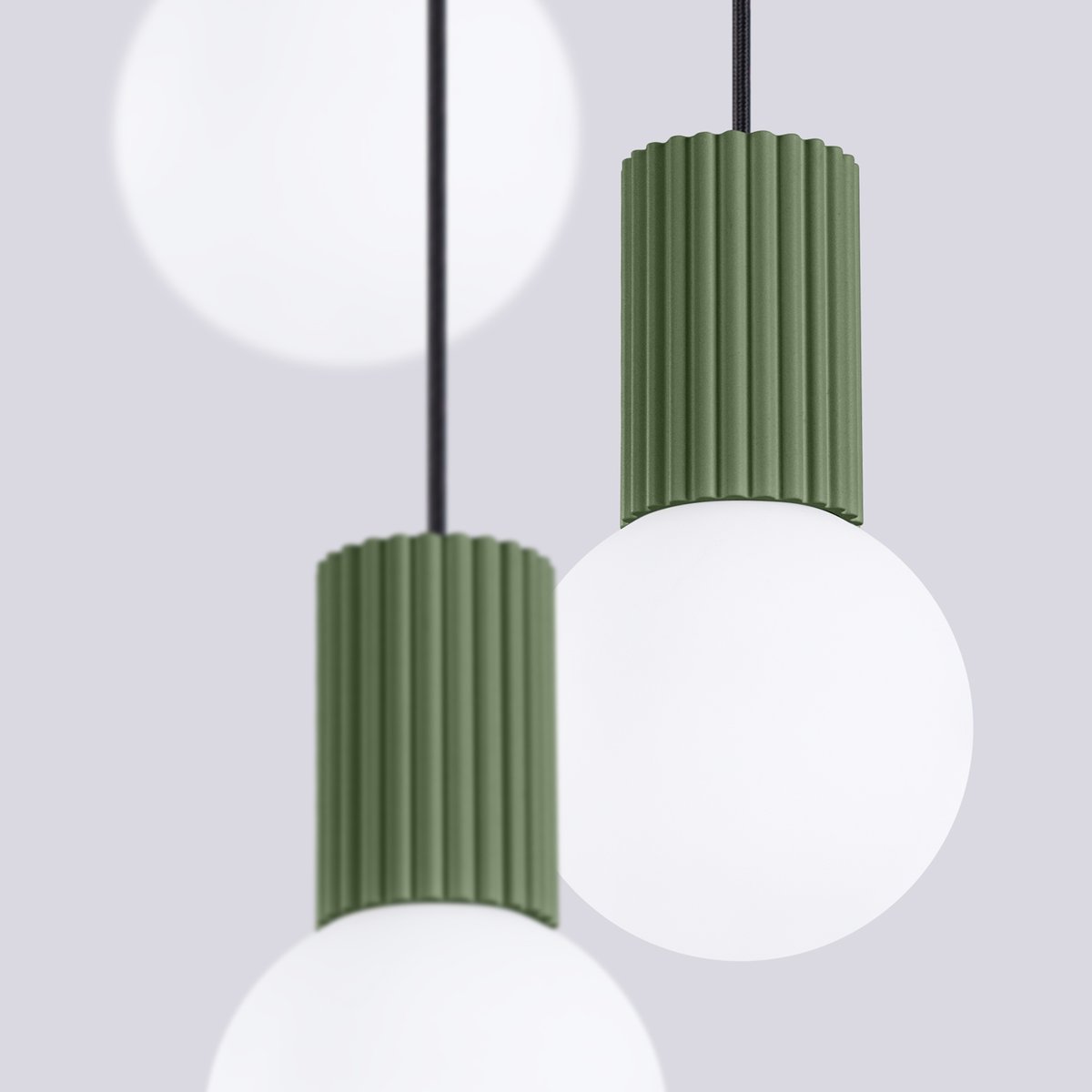 Suspension Aluminium Vert Olive G9 3 Halo vert, EDEN