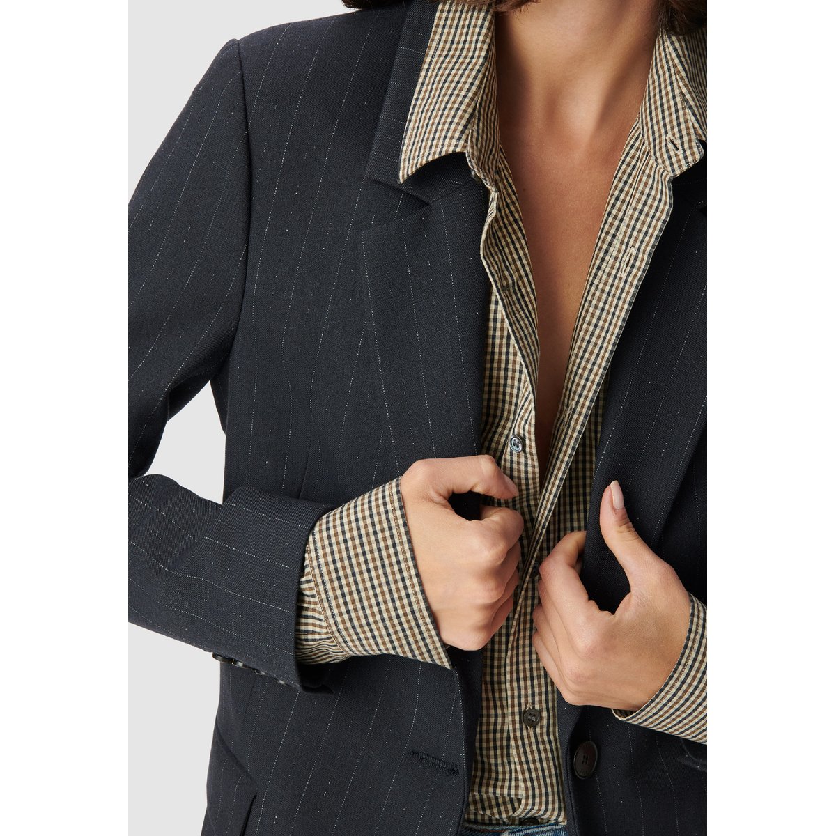 Veste de tailleur rayures tennis bleu marine, IKKS