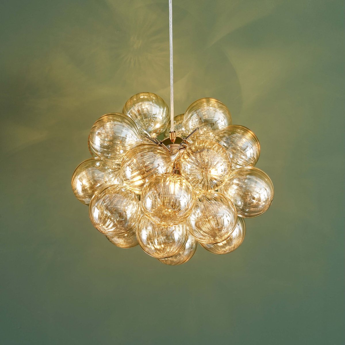 Suspension effet bouquet lumineux - MAELI doré rose et ambré, KOSILUM