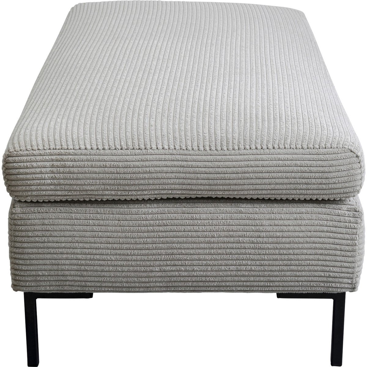 Repose-pieds côtelé, GIANNA gris, KARE DESIGN