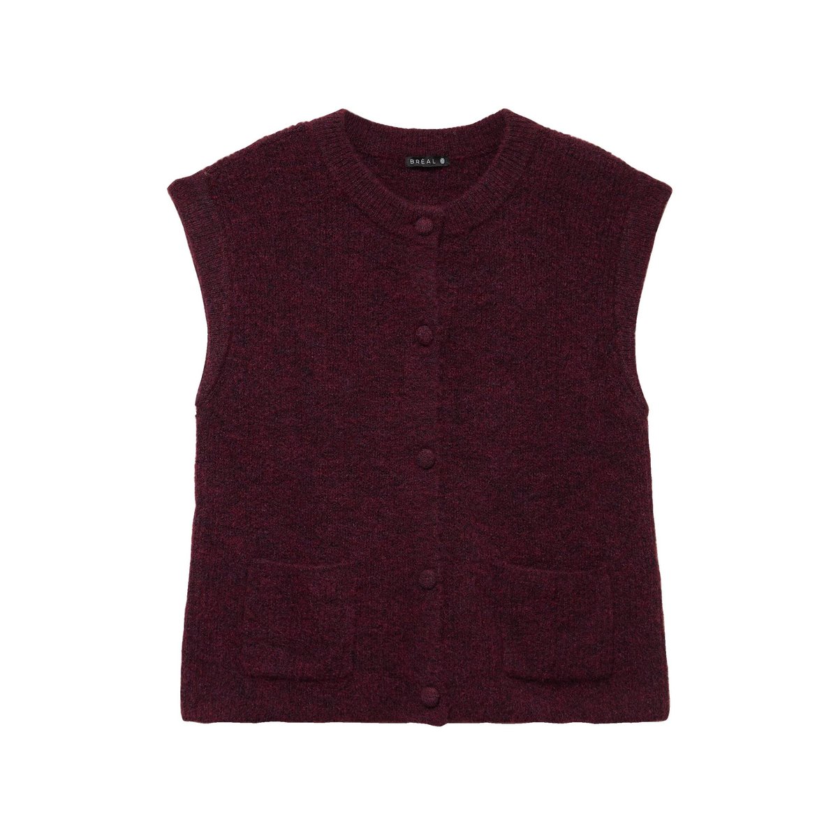 Gilet col rond bordeaux, BREAL
