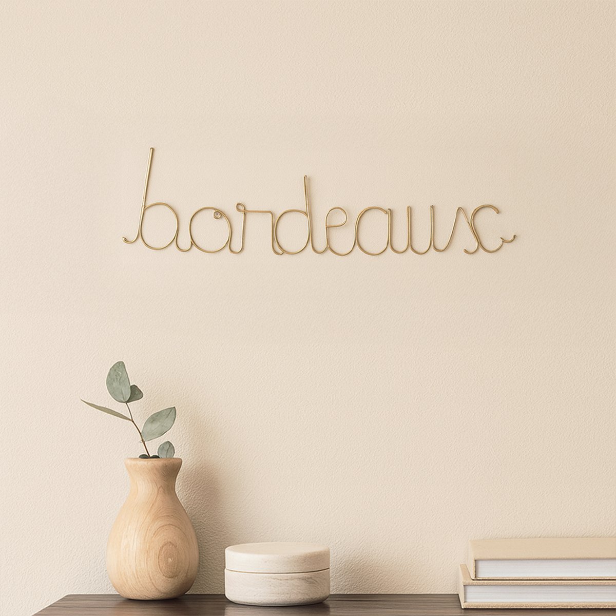 Mot fil de laiton "BORDEAUX" - LOJI doré vieilli, HOME MAISON