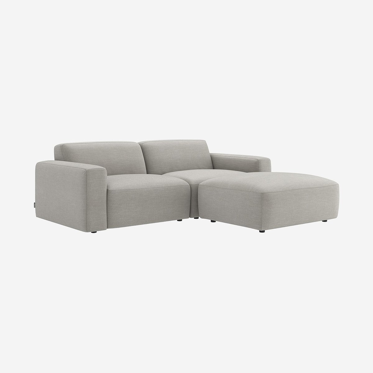 Canapé d'angle tissu CREMI gris, HABITAT