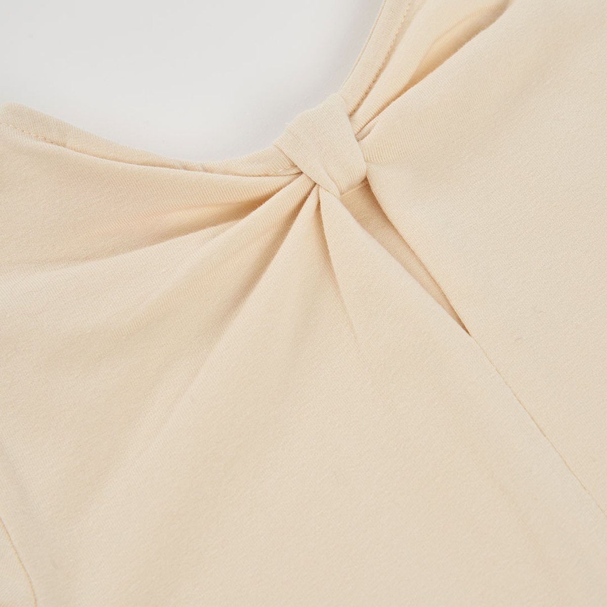 T-shirt fille en maille avec fleurs appliquées beige, BOBOLI
