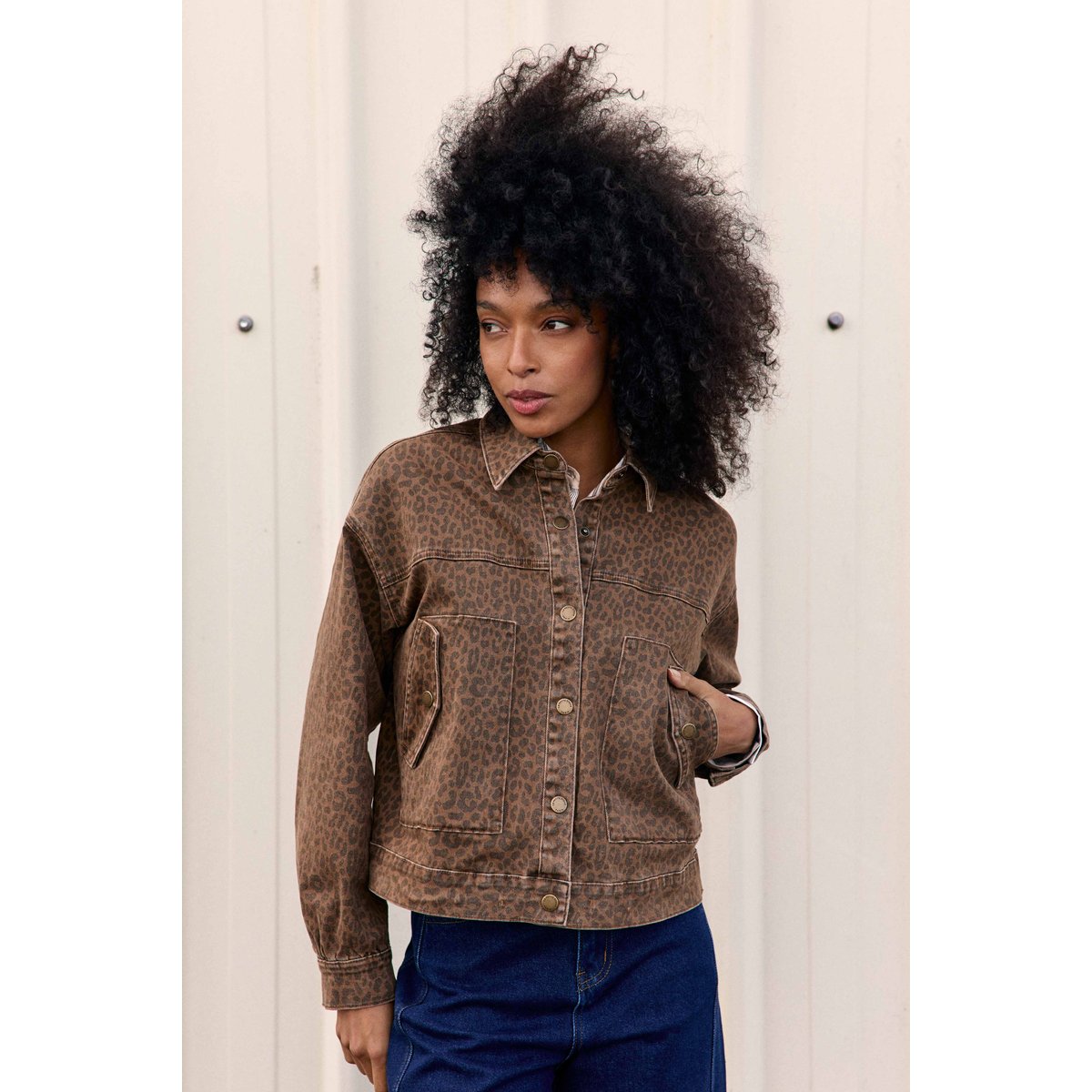 VESTE imprimé animalier VARA 08-leopard, LA PETITE ETOILE