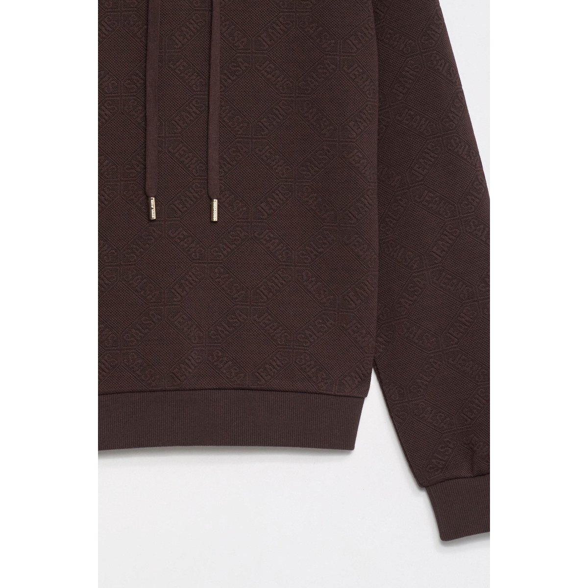 HOODIE EN JACQUARD marron, SALSA JEANS