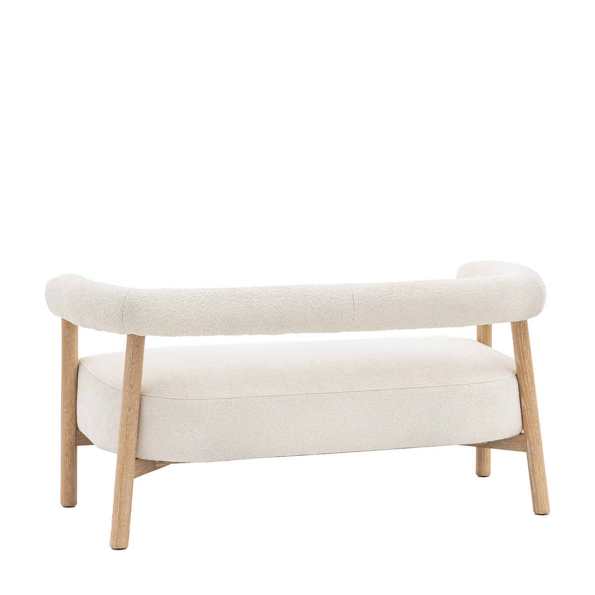 Aretha Mid-Century Boucle 2-Seater Accent Sofa cream, SO'HOME