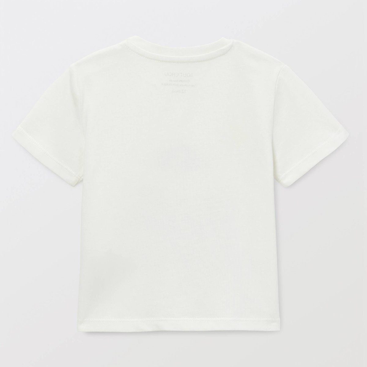 T-shirt manches courtes imprimé en coton BIO GOTS naturel, BOUT'CHOU
