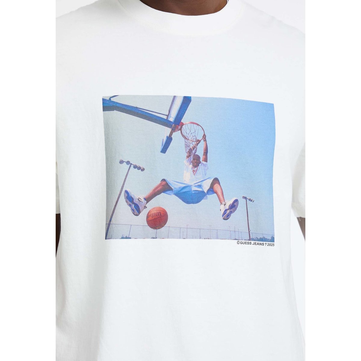 T-Shirt Imprimé Allen Iverson blanc, GUESS JEANS