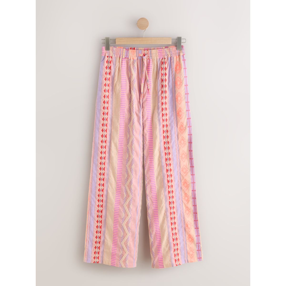 Pantalon à enfiler motif ikat rose, NEXT