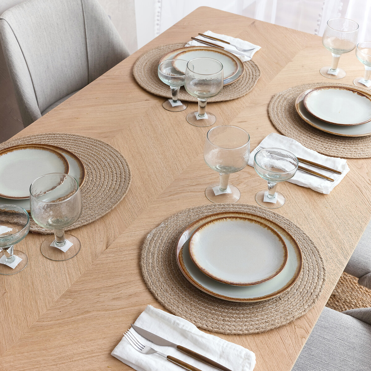 Dhule Herringbone Oak Dining Table (Seats 6) brown , ÉDITÉ