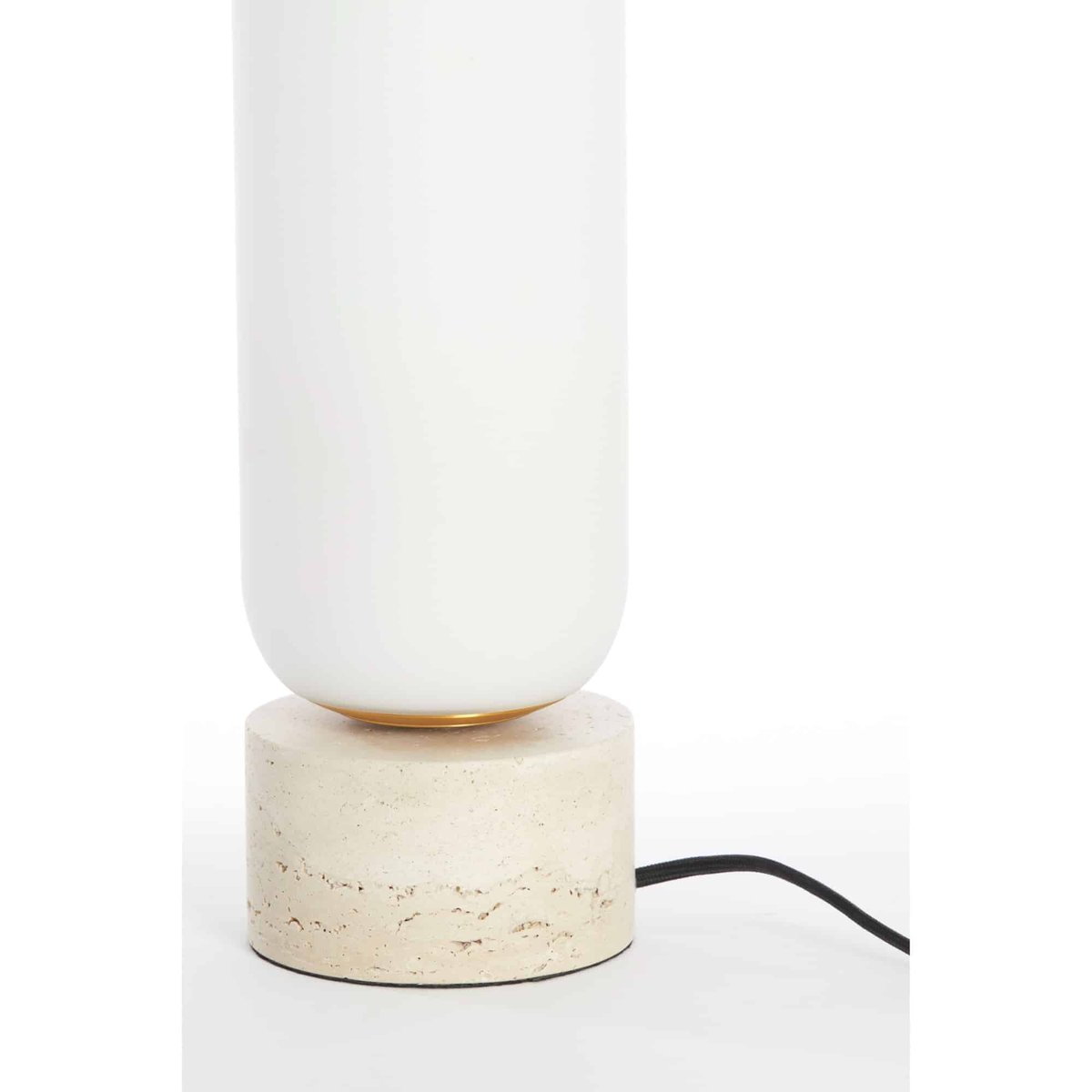 Lampe À Poser Verre RYLANO blanc, LIGHT & LIVING 
