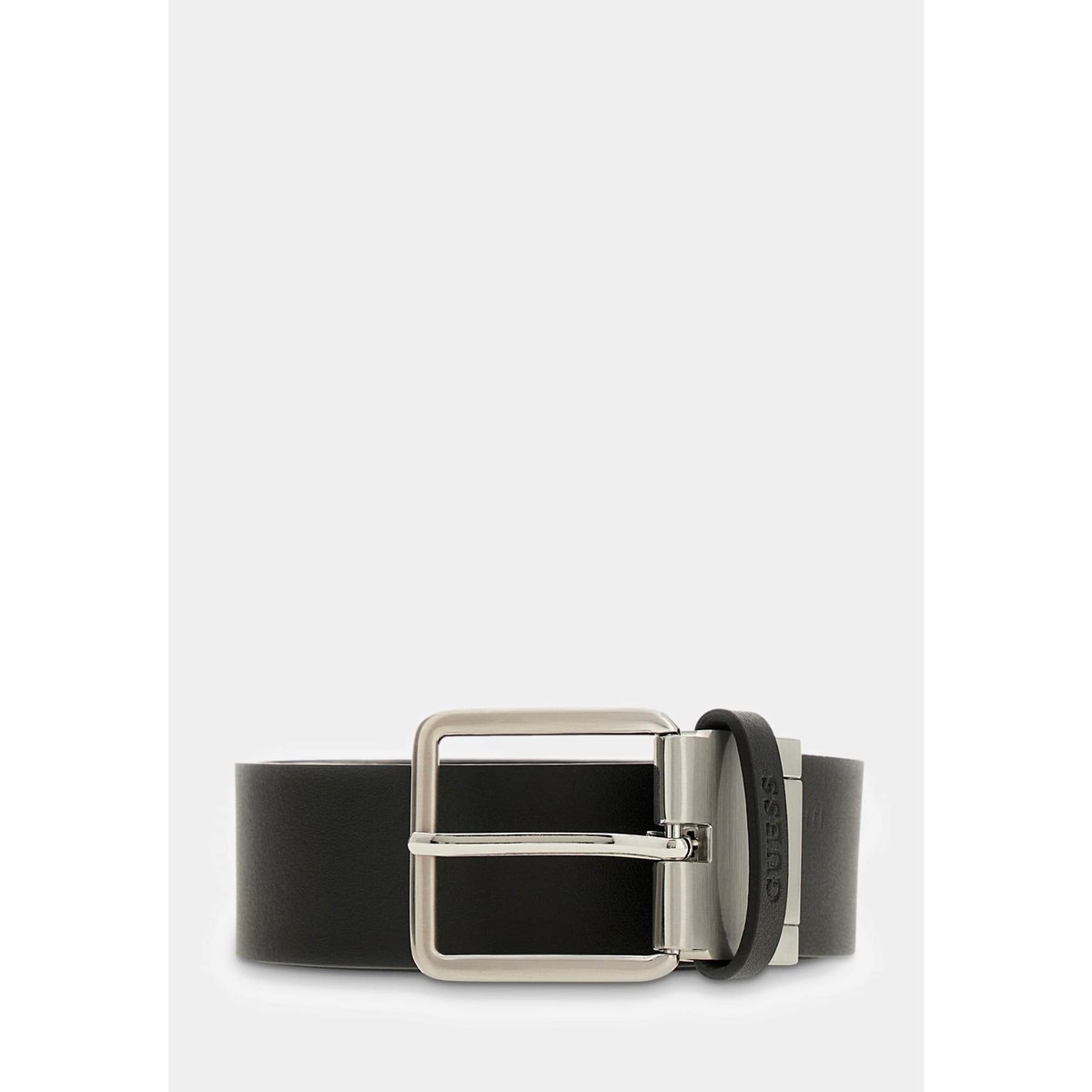 Ceinture Guess En Cuir Véritable Torino noir, GUESS