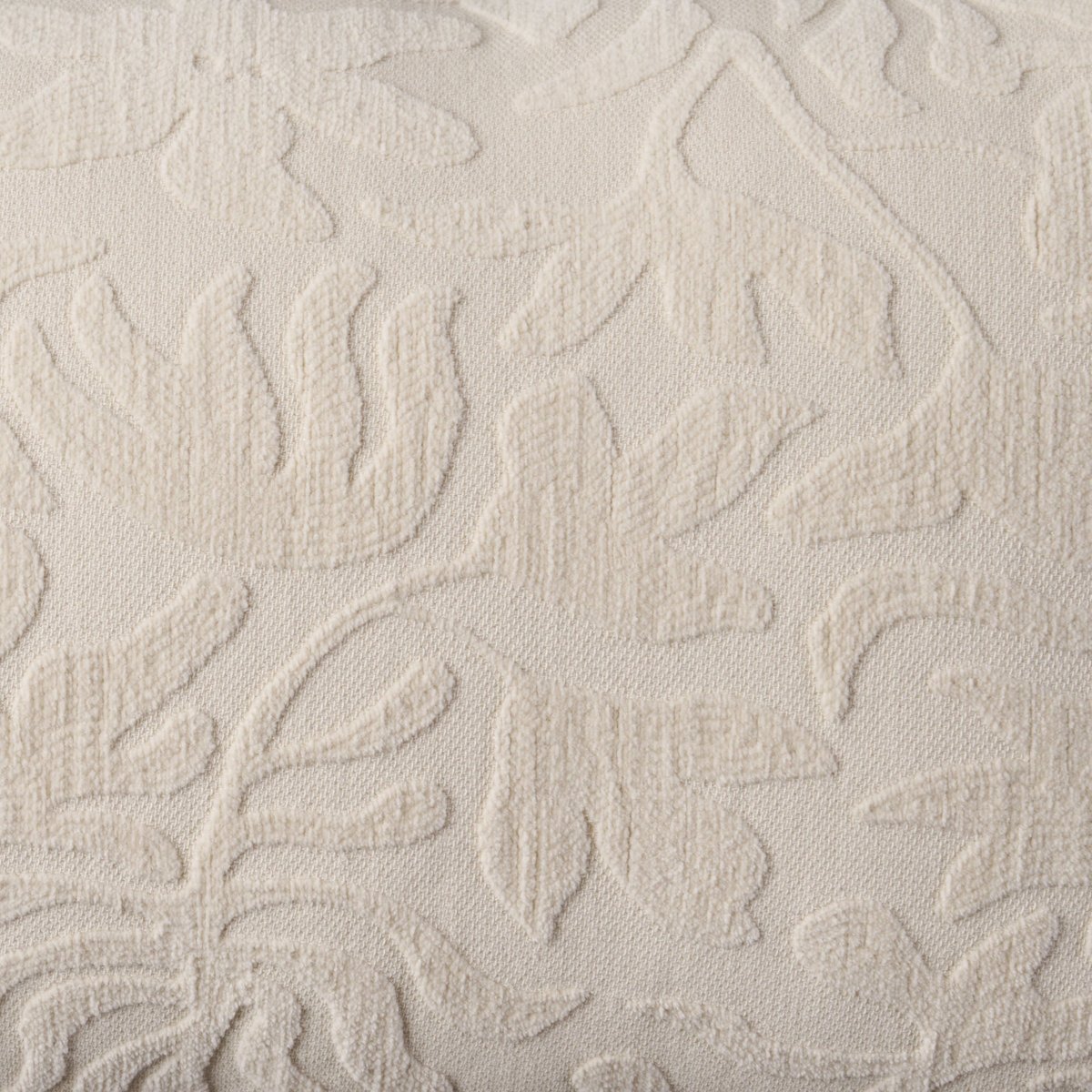 Housse De Coussin en Jacquard floral CORINNA ivoire, MADURA