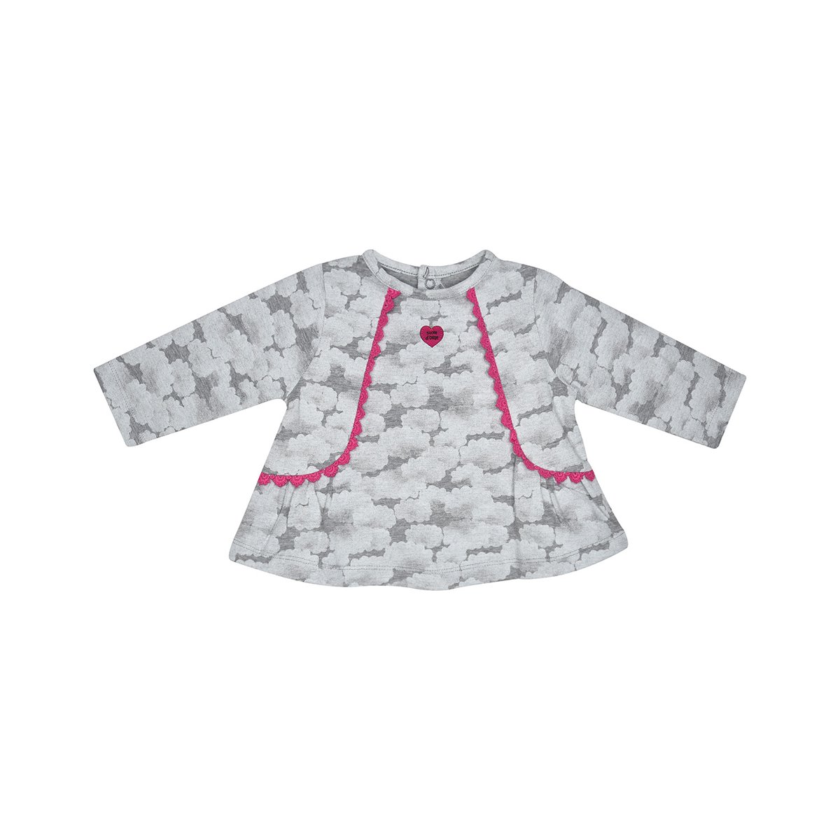 Tshirt pantalon mauricette maille bebe blanc, SUCRE D'ORGE