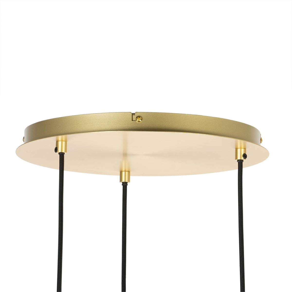 Suspension en métal design, Taylan laiton, blanc sable, LUCANDE